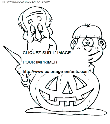 coloriage citrouilles halloween