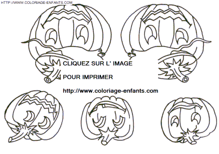 coloriage citrouilles halloween