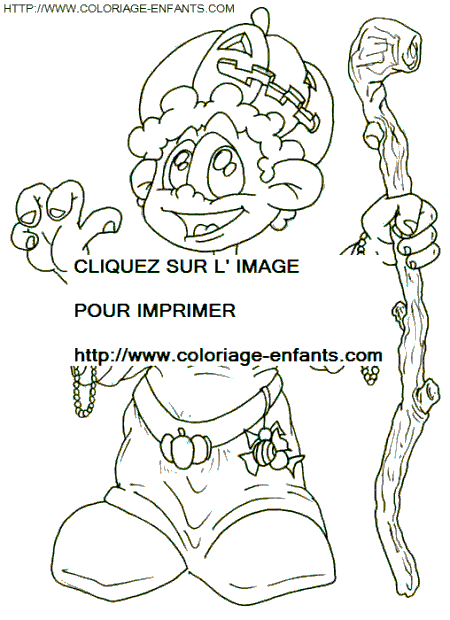 coloriage enfants deguises