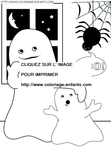 coloriage fantomes halloween