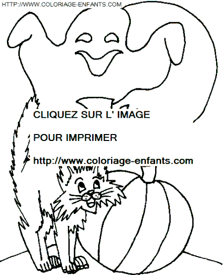 coloriage fantomes halloween