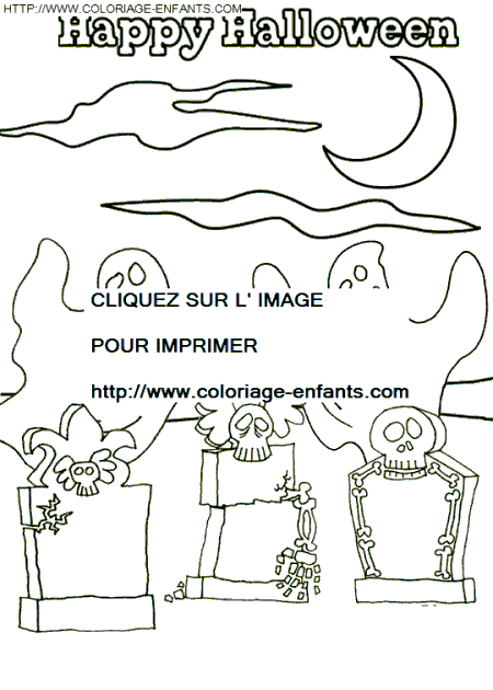 coloriage fantomes halloween