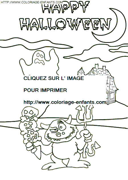 coloriage monstres halloween