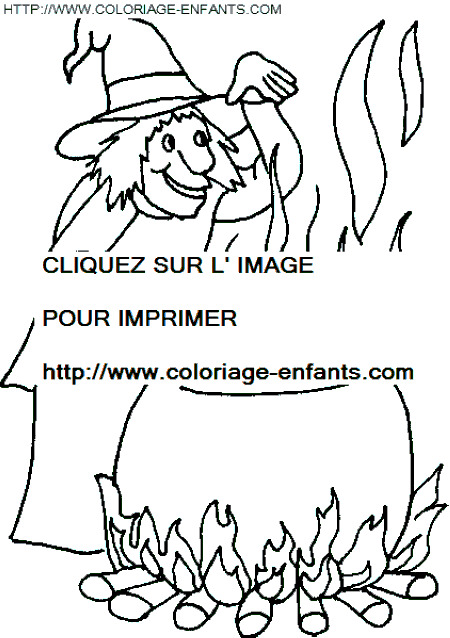 coloriage sorcieres halloween