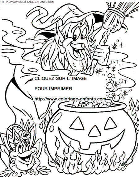 coloriage sorcieres halloween