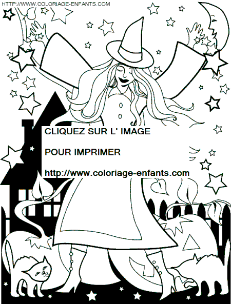 coloriage sorcieres halloween