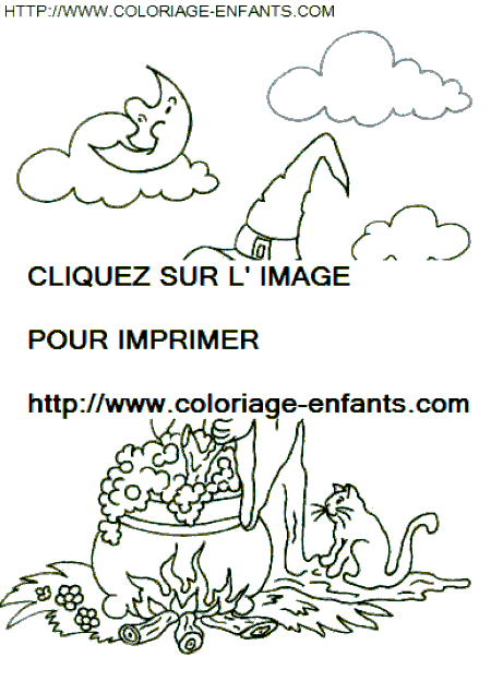 coloriage sorcieres halloween