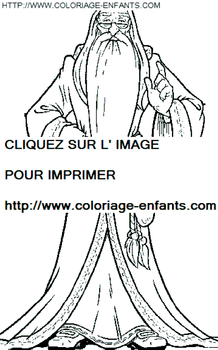 coloriage harry potter le maitre dumbledore