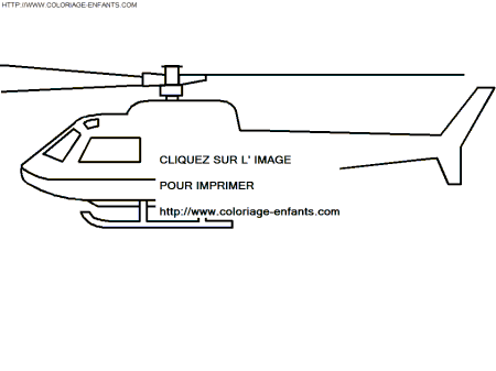 coloriage helicoptere de secours