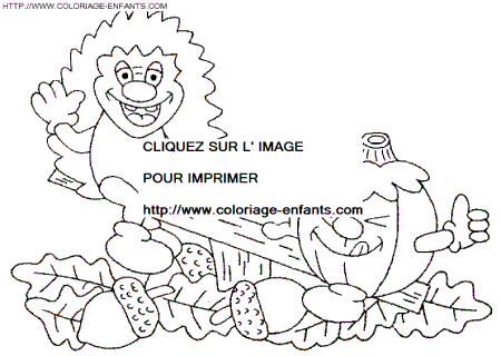 coloriage herissons