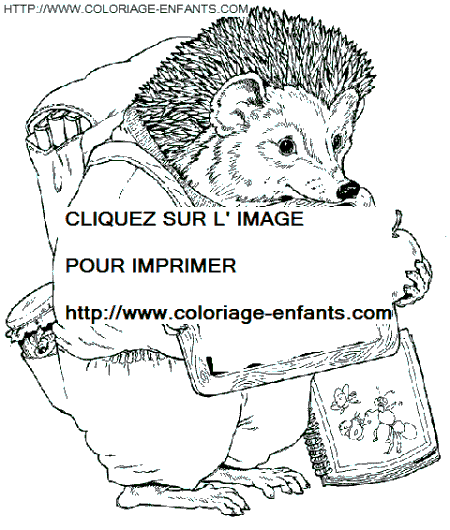coloriage herissons