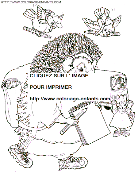 coloriage herissons