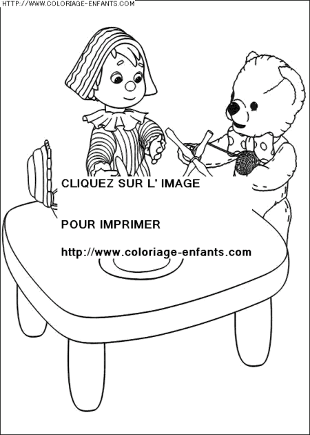 coloriage heros andy pandy