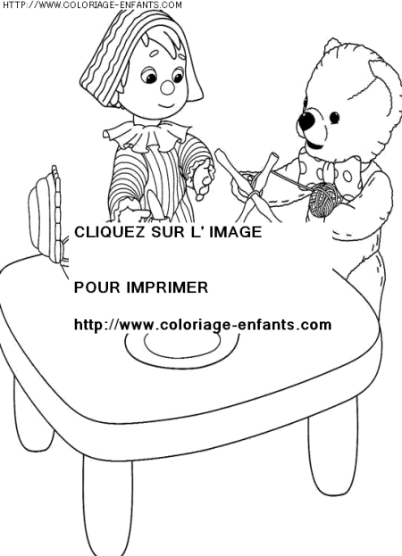 coloriage heros andy pandy