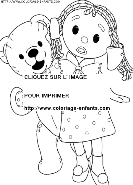 coloriage heros andy pandy