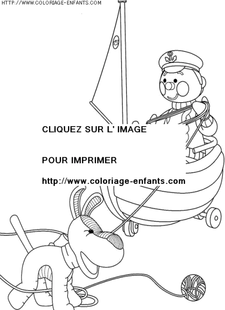 coloriage heros andy pandy