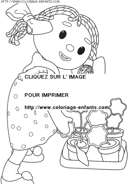 coloriage heros andy pandy