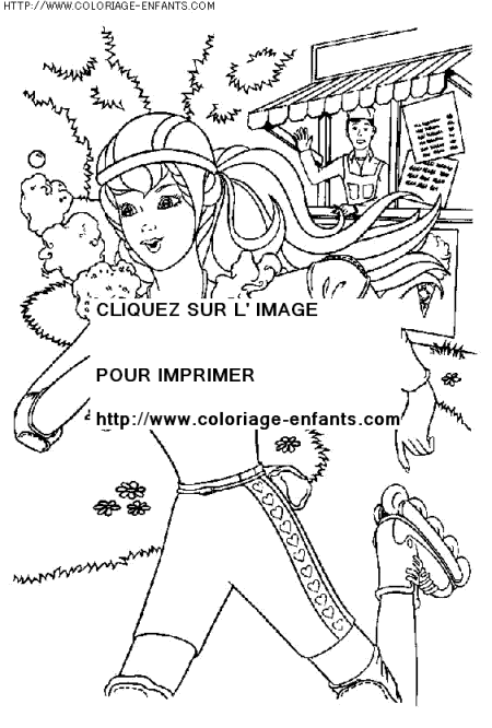 coloriage heros barbie