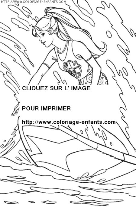 coloriage heros barbie