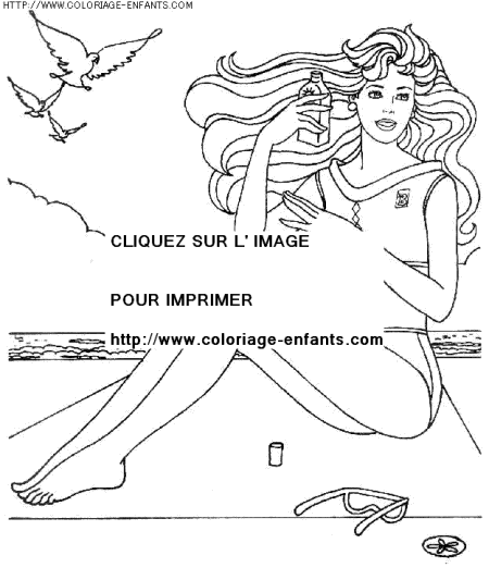 coloriage heros barbie