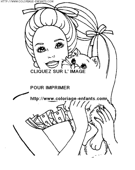 coloriage heros barbie