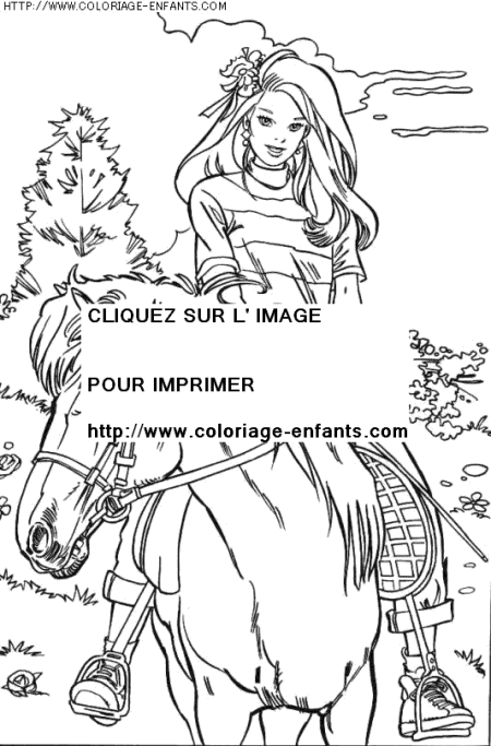 coloriage heros barbie