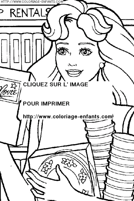 coloriage heros barbie