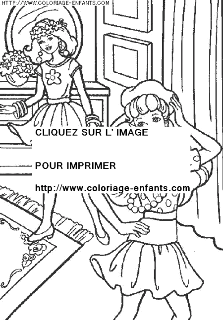 coloriage heros barbie