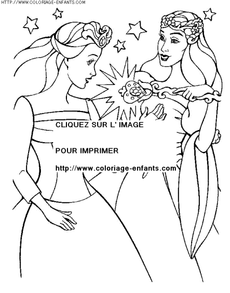 coloriage heros barbie princesse