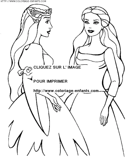 coloriage heros barbie princesse