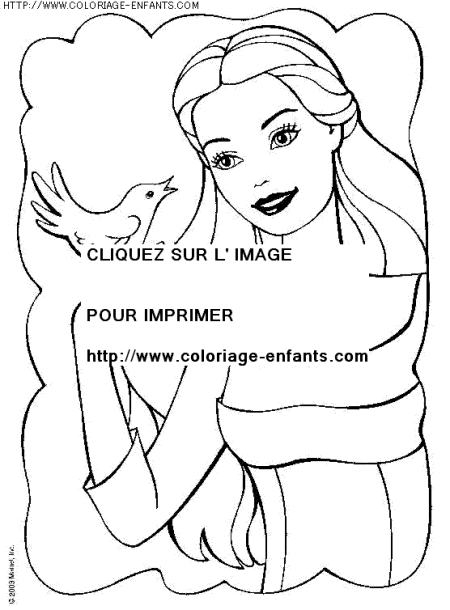 coloriage heros barbie princesse