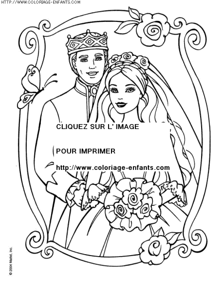 coloriage heros barbie princesse