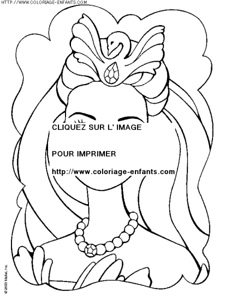 coloriage heros barbie princesse