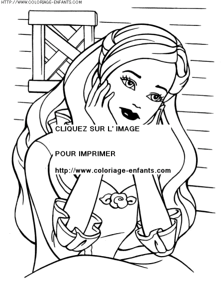 coloriage heros barbie princesse