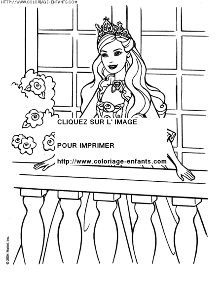 coloriage heros barbie princesse