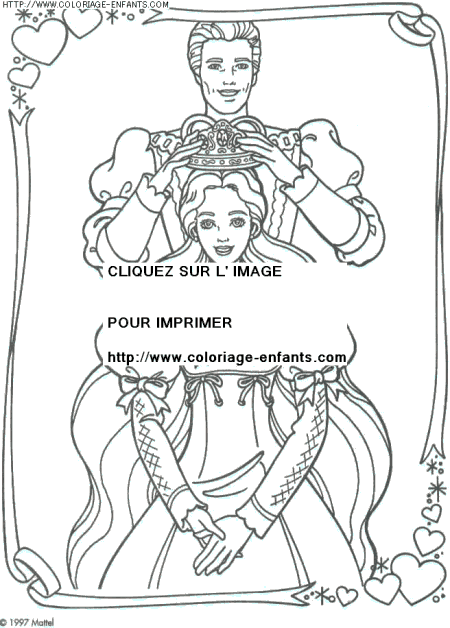 coloriage heros barbie princesse