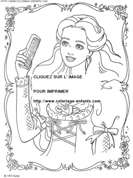 coloriage heros barbie princesse