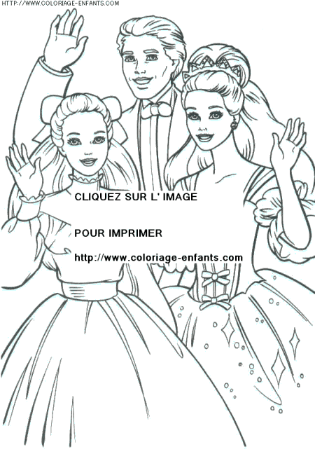 coloriage heros barbie princesse