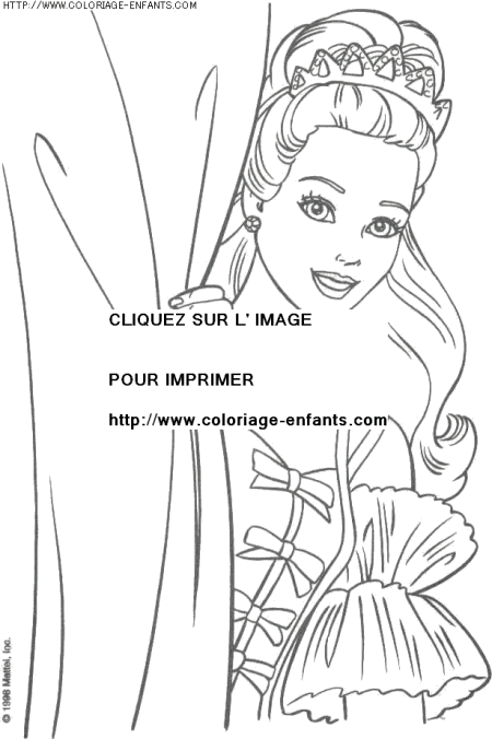 coloriage heros barbie princesse