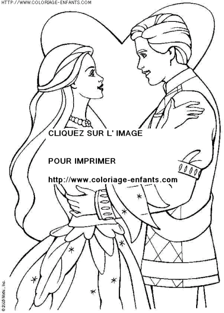 coloriage heros barbie princesse