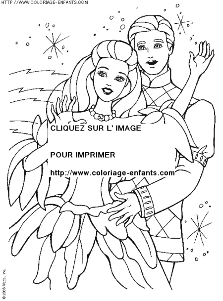 coloriage heros barbie princesse