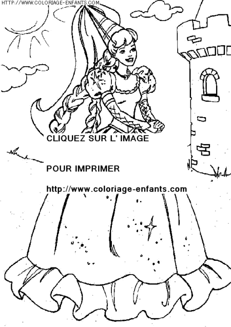 coloriage heros barbie princesse