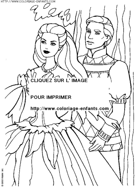 coloriage heros barbie princesse