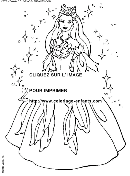 coloriage heros barbie princesse