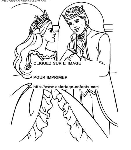 coloriage heros barbie princesse