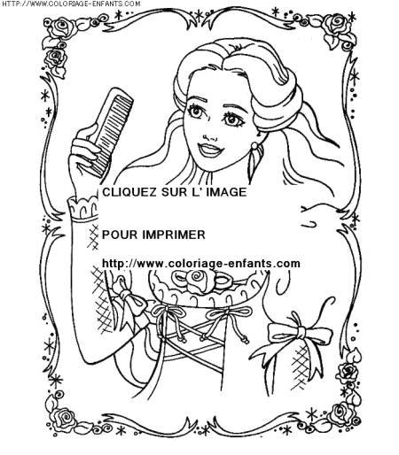 coloriage heros barbie princesse