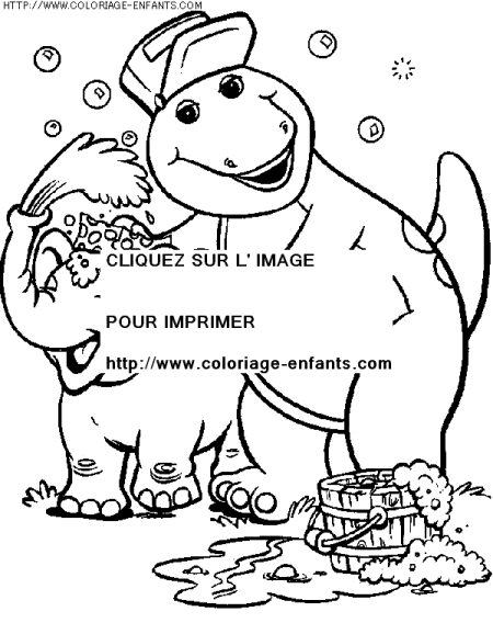 coloriage heros barney