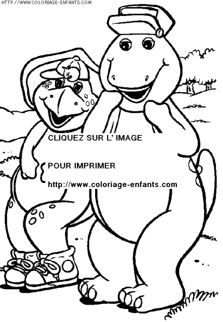 coloriage heros barney