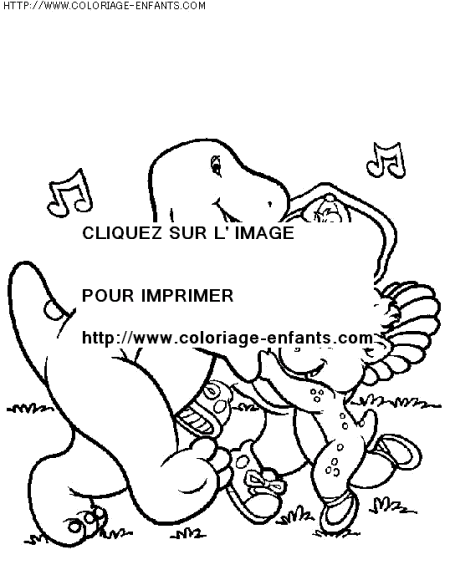 coloriage heros barney