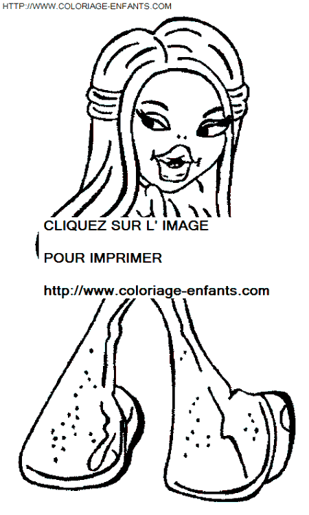 coloriage Les poupées Bratz